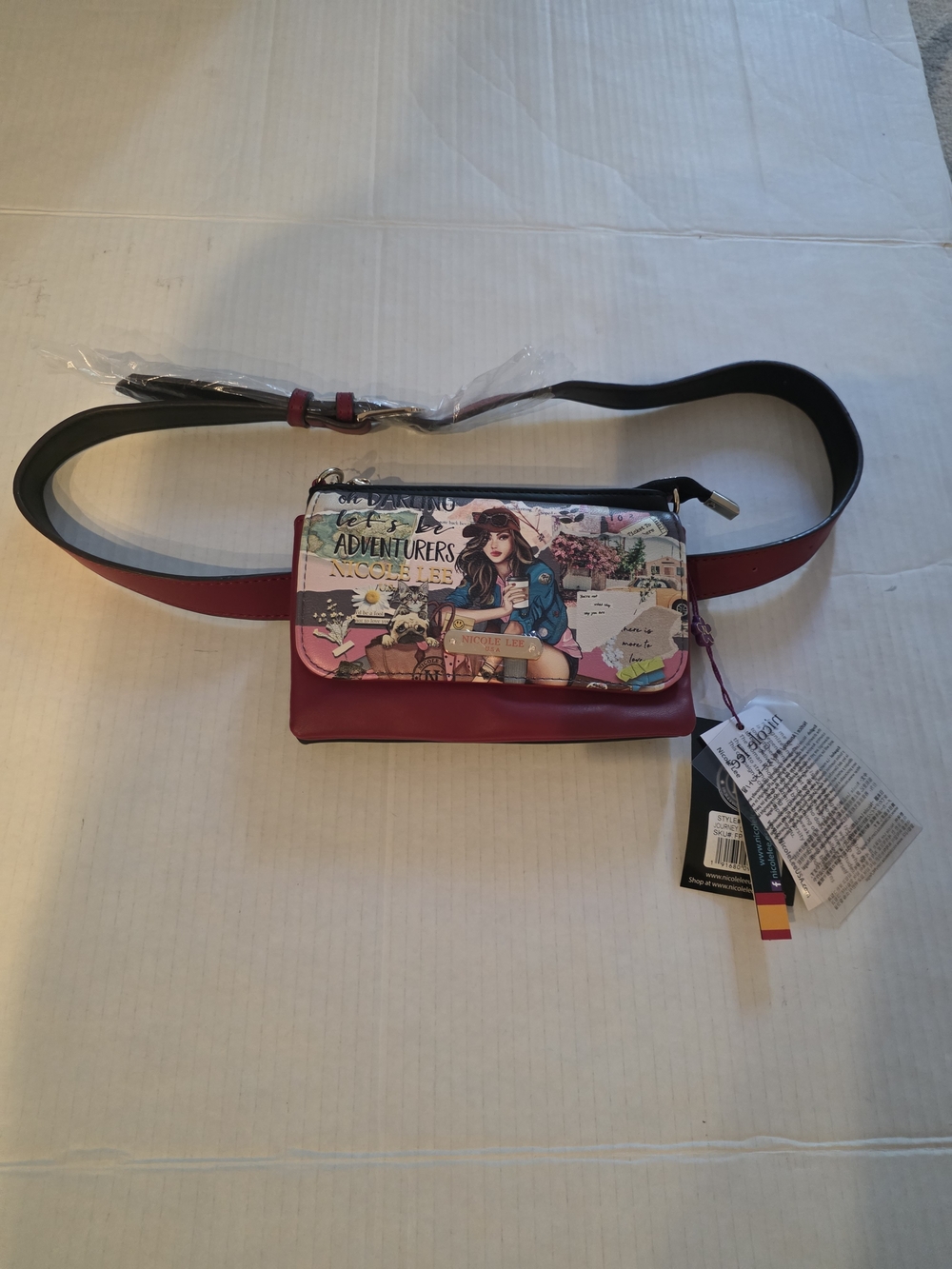Nicole Lee "Journey & Stephanie" Graphic Crossbody Belt Bag.